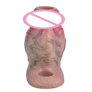 Fundas de Pene Realistas SXXY, Funda de Silicona con Anillo Antideslizante, Estimulación Vaginal y Anal, Preservativo Hueco para el Placer Sexual en Pareja - Product Image 5