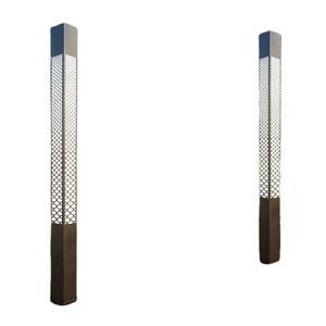 Lampadaire de jardin moderne en métal à LED 2700K blanc chaud doux IP66 AC 220V avec détecteur de mouvement semi-encastré à énergie solaire pour extérieur - Product Image 1