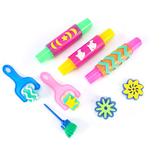 EDUSense絵画ツール描画ツールセット子供学習ダイイスポンジアート用品ブラシカスタマイズ感覚教育玩具 - Product Image 4