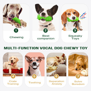 Jouet à mâcher multifonctionnel pour chien, en TPR, forme de dessin animé, pour la dentition, l'entraînement et le soulagement de l'anxiété de séparation - Product Image 3