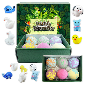 Peignoir 9 pièces personnalisé pour enfants, bombe <span class=keywords><strong>de</strong></span> bain naturelle, organique Vegan, paquet <span class=keywords><strong>de</strong></span> 6, balles <span class=keywords><strong>de</strong></span> bain, Surprise, avec jouets à l'intérieur - Product Image 1