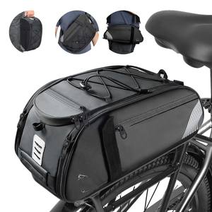 Échantillon gratuit, sacoche de vélo multifonctionnelle en gros, logo personnalisé, sacoche arrière de vélo 3 en 1 avec compartiment pour ordinateur pour les trajets quotidiens - Product Image 1