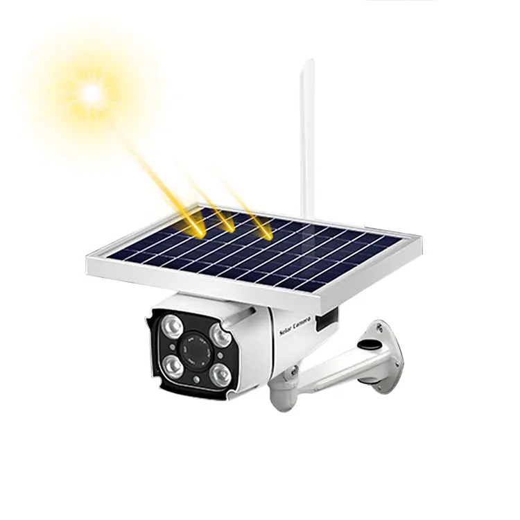 Hot 2021 4GサポートマイクロSIMカード1080P Solar Wifi Camera HD 3.7V Waterproof IP Surveillance BatteryリモートWifi Solarカメラ