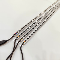 Kit d'éclairage LED RGBIC pour sous-sol de voiture, synchronisation musicale, 4 pièces, 12V, contrôle par application, bande lumineuse sous-sol, étanche IP67, installation facile, universel