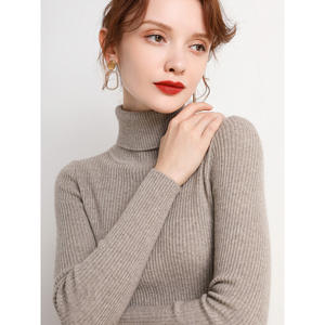 <span class=keywords><strong>Pull</strong></span> à manches longues ajusté pour <span class=keywords><strong>femme</strong></span>, style court, <span class=keywords><strong>col</strong></span> montant, simple et élégant, automne/hiver 2026 - Product Image 3