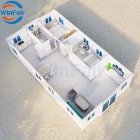 WinFair Qualité Jungle Style Préfabriqué Conteneur Bureaux 40Ft Moderne Préfabriqué Chinois 2 Chambre Conteneur Maisons Grèce