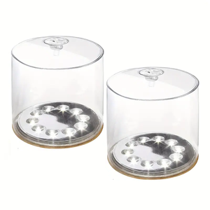 Tienda <span class=keywords><strong>inflable</strong></span> <span class=keywords><strong>solar</strong></span> para decoración al aire libre, iluminación plegable de cuero esmerilado transparente, antorchas Led, luces de Camping, linternas - Product Image 1