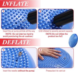 Cojín Inflable de PVC Esmerilado Rojo CZFIT, Antiexplosión, Antideslizante, Ligero, Doble Uso para Soporte de Columna Vertebral en Oficina, Yoga y Entrenamiento - Product Image 3