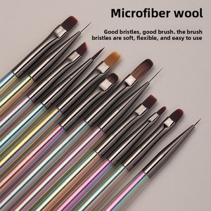 Pinceau à ongles en fibres synthétiques, pointe fine pour le dessin de lignes de précision, gel micron, manucure - Product Image 2