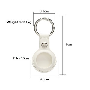San Cola Personnalisé À La Mode PU Anti-Chute Étui En Cuir Apple Air Tag Demi-Enveloppe Étanche Housse De Protection Boucle Anneau - Product Image 3