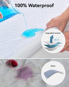Cao cấp làm mát thoáng khí được trang bị tấm phong cách Pad matress bìa không thấm nước nệm bảo vệ có thể giặt cho nhà, phòng ngủ, khách sạn - Product Image 2