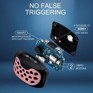 ปลอกคอสุนัขแบบสั่นสะเทือน รุ่น Dual Training Vibrating Bark Stopper V2 ป้องกันน้ำ IP67 พร้อมหน้าจอแสดงความไวต่อการสั่นสะเทือน ควบคุมการเห่าอย่างชาญฉลาด - Product Image 4