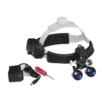 Hôpital Chirurgical Médecin Sans Fil LED ENT Examen Oral 2.5X 3.5X Loupes Dentaire Phare Tête Montée Phare