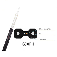 Cable de Fibra Óptica FTTH para Interiores y Exteriores, de 1 Núcleo, 2F 4F, con Refuerzo de Acero, Cubierta LSZH