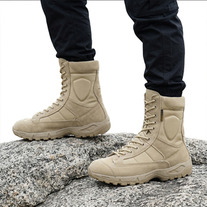Botas Tácticas de Gamuza Color Desierto DSF84, Tallas 38-46, con Cordones, para Hombre, para Exteriores, Todas las Estaciones, Senderismo y Trabajo, Venta al Por Mayor, MOQ - Product Image 6