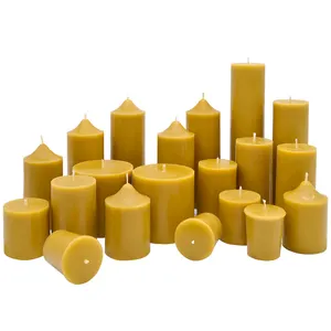 Organic Beeswax Pillar Candles Scented Beeswax Bees Wax Candles