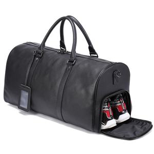 <span class=keywords><strong>Marant</strong></span> Sac à bagages pour homme en cuir de vachette véritable Sac à main de voyage noir avec compartiment à chaussures Sportpacks - Product Image 6