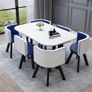 Yüksek kaliteli ışık lüks yuvarlak resepsiyon masası sandalye kombinasyonu ev küçük daire eğlence müzakere için Modern tasarım - Product Image 4