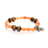 Bracelet perlé tendance avec breloque mode, accessoire en pierre naturelle, bijou unisexe en pierre naturelle