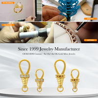 Bijoux fins 18K or massif avec laboratoire diamant homard fermoir ouvert bracelet à bricoler soi-même collier composant bijoux pour personnalisé