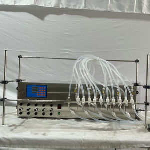 เครื่องบรรจุของเหลวแบบแม่เหล็ก 10 หัว 220V กึ่งอัตโนมัติ ความแม่นยำสูง สำหรับบรรจุแอลกอฮอล์ เครื่องดื่ม น้ำผลไม้ น้ำยาชนิดรับประทานลงปาก ลงขวด - Product Image 1