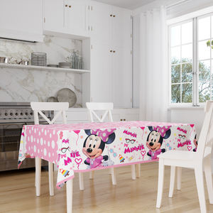 Décorations de fête d'anniversaire <span class=keywords><strong>Minnie</strong></span> Mouse pour 16 invités, fournitures, servies avec une bannière, une nappe, des assiettes jetables, kit X0131 - Product Image 4
