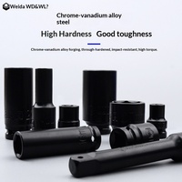 WEIDA WH07044 3Pcs 1/2" Drive Cr-Mo Heavy Duty Thin Wall Wheel Protector Impact Socket Set untuk Mobil 17mm 19mm 21mm Peralatan