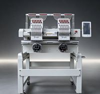 Machine à broder YINGHE 1202 à 12 aiguilles et 2 têtes avec coupe-fil automatique pour projets de vêtements (jeans, chaussettes, t-shirts, casquettes)