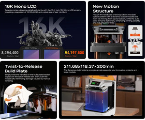Impresora 3D Creality Halot X1 con Pantalla de 16K de Resolución, LCD de Alta Velocidad, Detalles Exquisitos Automáticos, Compatible con Material PETG, Nueva, 1 Año de Garantía - Product Image 3