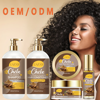 Ensemble Shampoing et Après-Shampoing Végétalien Personnalisé Chébé Croissance Capillaire, Réparation Cheveux Abîmés, Sans Sulfate, Anti-Pelliculaire