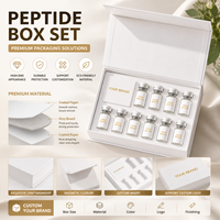 Boîte-cadeau magnétique en papier kraft sur mesure pour flacon de peptide, emballage cosmétique pour flacon de peptide 10ml/3ml
