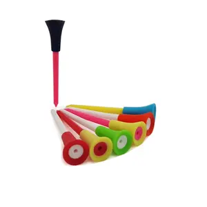 Оптовая продажа, многоцветные прочные резиновые тройники 56 мм/72 мм/83 мм, пластиковые тройники для гольфа с резиновой подушкой