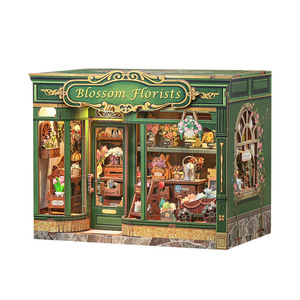 Blossom Florists - Modèle miniature à l'échelle 1:18 - Kit de construction en bois à monter soi-même pour adultes et enfants - Cadeau artisanal - Product Image 1
