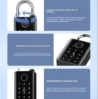 Candado Inteligente Tuya con Huella Dactilar de Aleación de Zinc, para Exteriores, IP67, Impermeable, sin Llave, con Tarjeta RFID Digital, Desbloqueo por Contraseña, Cerradura de Puerta Remota
