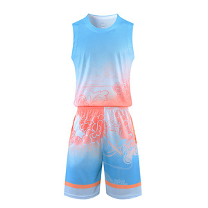 2025 ensembles de <span class=keywords><strong>basket</strong></span>-ball américains à épaules étroites maillot d'entraînement <span class=keywords><strong>pour</strong></span> hommes et femmes séchage rapide antibactérien 100% polyester été - Product Image 4