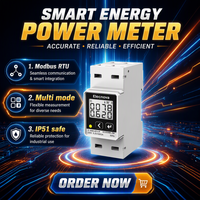 Meter Energi Din Rail Satu Fasa Multi Tarif Akurasi 0.5% Arus Maksimum 100A Suhu Operasi -10~+55