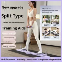 Appareil de ski mécanique pliable, type split, pour amincissement des jambes et entraînement des muscles du plancher pelvien, avec écran LED, planche d'exercice abdominale à domicile