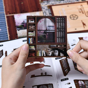 Fermalibri Verticali in Legno Creativi e Moderni con Muschio Preservato, Kit Modello 3D Fai-da-Te, Luce Soffusa, Regalo per Lettori e Compleanni - Product Image 4