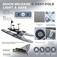Vélo aquatique SUP à ponton stable et plat, monoplace, avec cadre en aluminium et tapis flottant avant, pour une utilisation rapide en station balnéaire, portable, de Chine Lumark