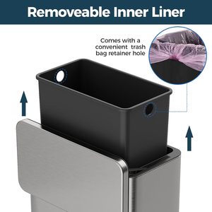 Cubo de Basura de Acero Inoxidable para Colgar en la Puerta del Armario de la Cocina, para Baño, Inodoro, Contenedor de Residuos - Product Image 3