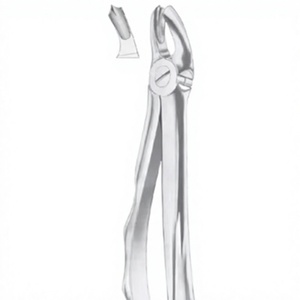 Fig. Forceps d'extraction dentaire manuels en acier inoxydable allemand pour 17 molaires supérieures droites de différentes tailles, certifiés CE - Product Image 1