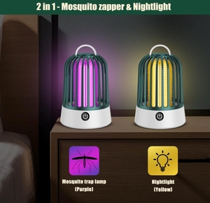 USB Rechargeable Indoor LED Lantern Light <strong>Fly</strong> Zappers 2-in-1 <strong>Electronic</strong> Mosquito Fruit <strong>Flies</strong> <strong>Killer</strong> for Home Kitchen Patio - Product Image 6