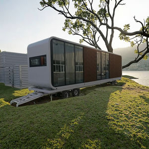 Casa Prefabricada Móvil Grande y Moderna Cápsula Remolque de Viaje para Exteriores Autocaravana con Habitación para Acampar y Viajar - Product Image 1