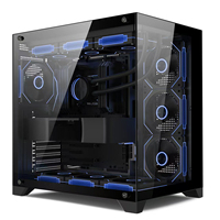 Boîtier PC AntarcChill haut de gamme anti-poussière, vide, format Mid Tower, 4 vis, verre trempé, pour jeux, pour ordinateur de bureau