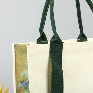 Cent sacs fourre-tout en toile de coton premium, épaissis, laminés, impression 3D personnalisable, vente en gros, emballage général - Product Image 3