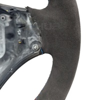 Volant en cuir suédé noir intégral avec emplacement pour palettes de changement de vitesse pour BMW Série 1 et 3 E90 E91 E92 E93 M3 E82 E81 E87 E88
