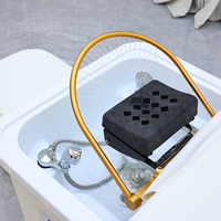 Meubles de salon de coiffure cadre en acier inoxydable shampooing lit moderne poser Thai pas de plomberie lit de lavage avec réservoir d'eau 90L