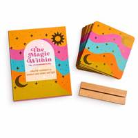 Jeu de cartes d'affirmation personnalisées en couleur sur papier, jeu de cartes éducatives de remerciement, impression personnalisée avec boîte
