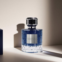 Nouveau flacon de parfum en verre transparent cylindrique creux ondulé de luxe 100 ml avec nouveau couvercle