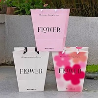 Sac à Fleurs en Papier Kraft Personnalisé de Haute Qualité avec Poignée pour Décoration Intérieure, Panier à Fleurs, Emballage Cadeau, Rangement de Bouquets